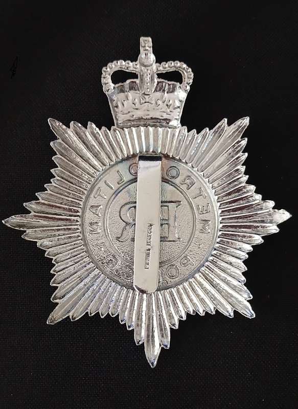 METROPOLITAN POLICE HELMET PLATE  ( With Makers Mark  FIRMIN LONDON )             C16