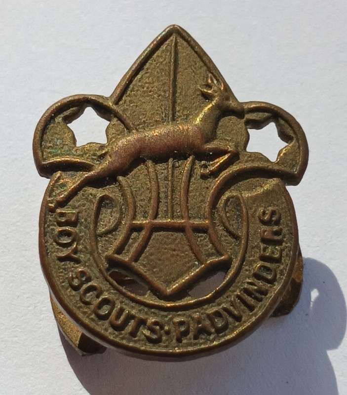 SA BOY SCOUTS ( AFRIKAANS VARIETY ) PADVINDERS BUTTON BADGE            C17