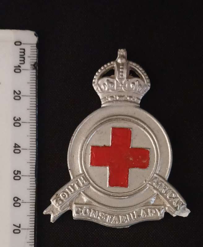 SOUTH AFRICAN CONSTABULARY SLOUCH HAT BADGE      ` Made of Resin `             C36