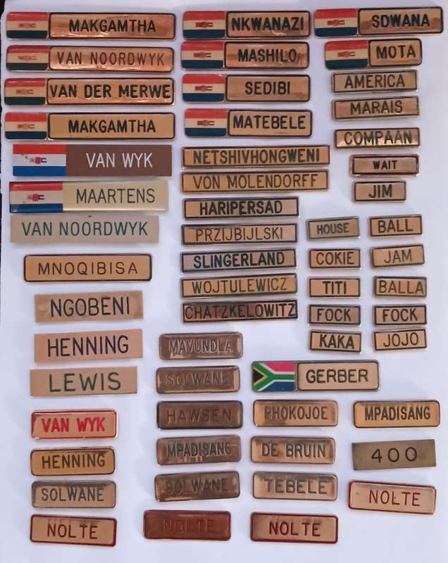 57 X Name Tags           ` ONE BID FOR THE LOT `                 C56