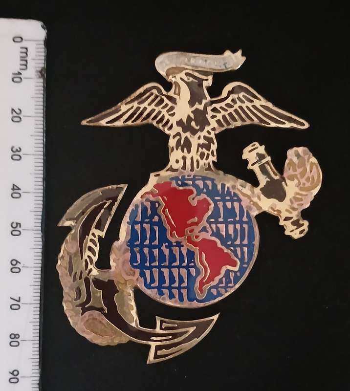 US MARINE CORPS SEMPER FIDELIS PLAQUE BADGE            C78