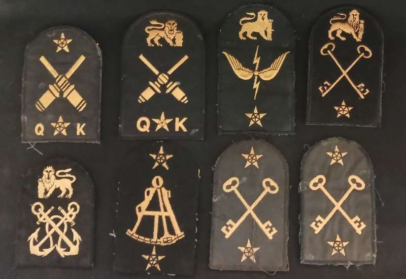 SA NAVY EMBROIDERED PATCHES  ( ONE BID FOR THE LOT OF 8 BADGES )     ` NOTE CONDITTION `         C79