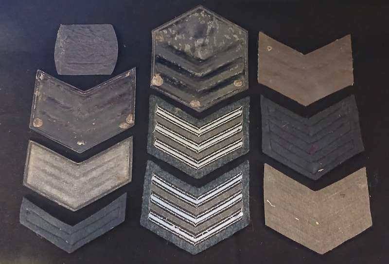 SADF AIR FORCE RANKS CHEVRONS ( ONE BID FOR THE LOT )             C83