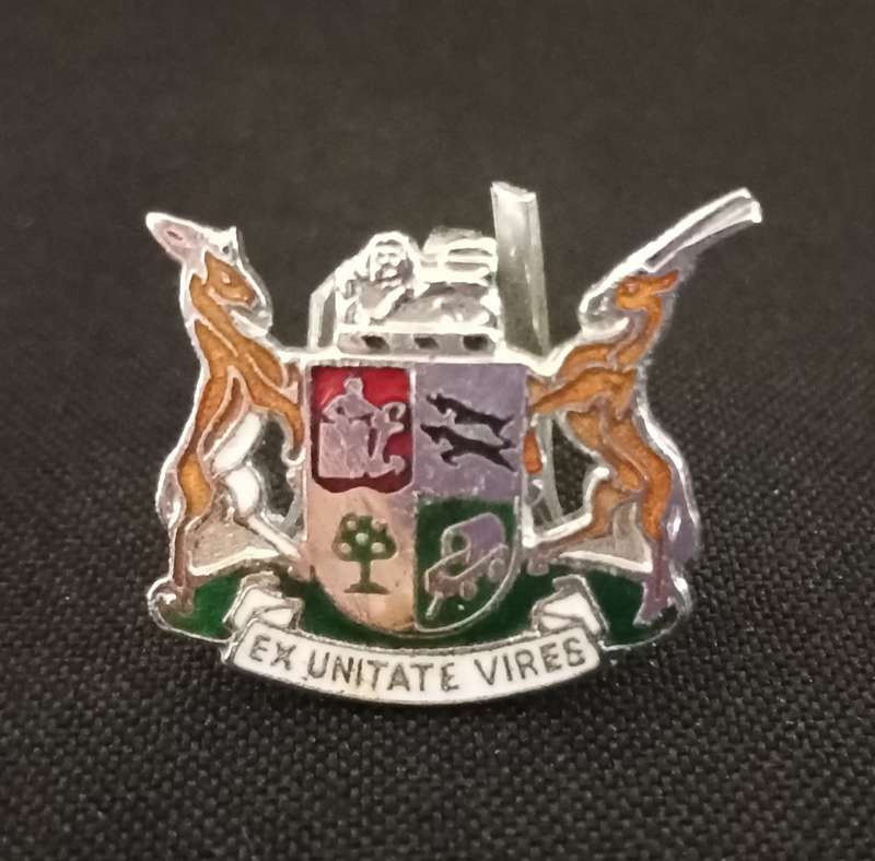 SA RAILWAY SERVICE CAP BADGE    ( SILVER COLOUR )                  C87