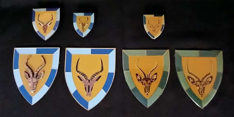 SWATF 37 / 102 BATTALION  ( 1 X SHOULDER, 2 X POCKET, 4 X BADGES )   ` ONE BID FOR THE LOT `    C100