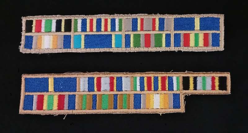 SOUTH AFRICAN POLICE MEDAL RIBBON BARS EMBROIDERED   ( VELCRO PATCH )      C110