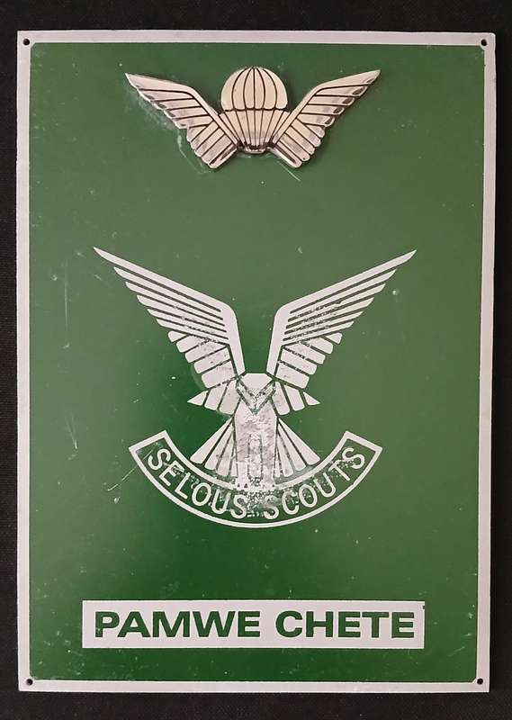SELOUS SCOUTS ALUMINIUM / ENAMEL PLAQUE WITH RAISED EMBLEM          No.2