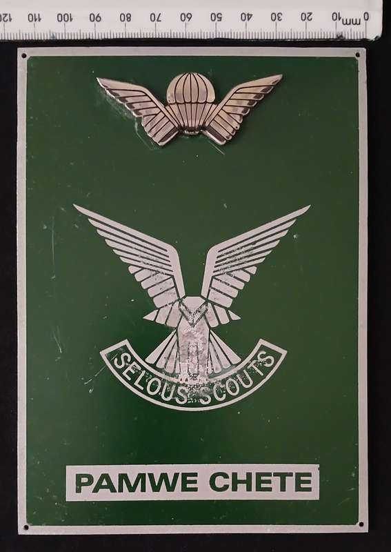 SELOUS SCOUTS ALUMINIUM / ENAMEL PLAQUE WITH RAISED EMBLEM          No.2