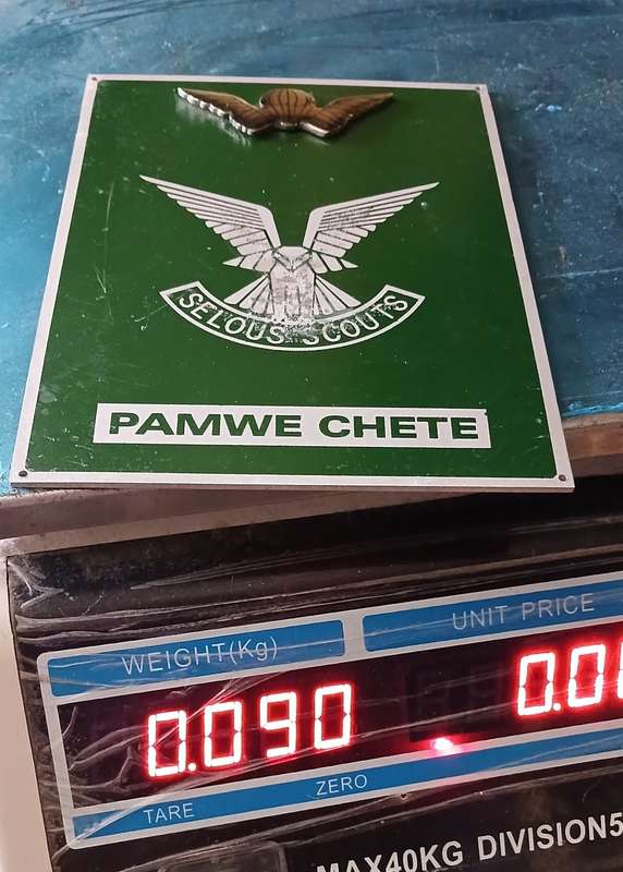 SELOUS SCOUTS ALUMINIUM / ENAMEL PLAQUE WITH RAISED EMBLEM          No.2