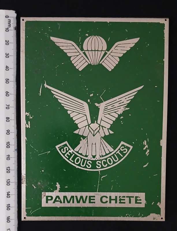 SELOUS SCOUTS METAL / ENAMEL PLAQUE          No.3