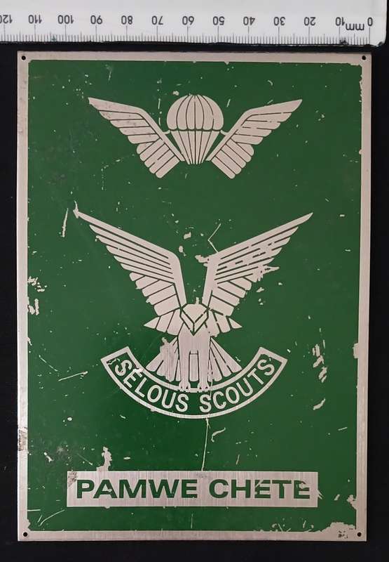 SELOUS SCOUTS METAL / ENAMEL PLAQUE          No.3