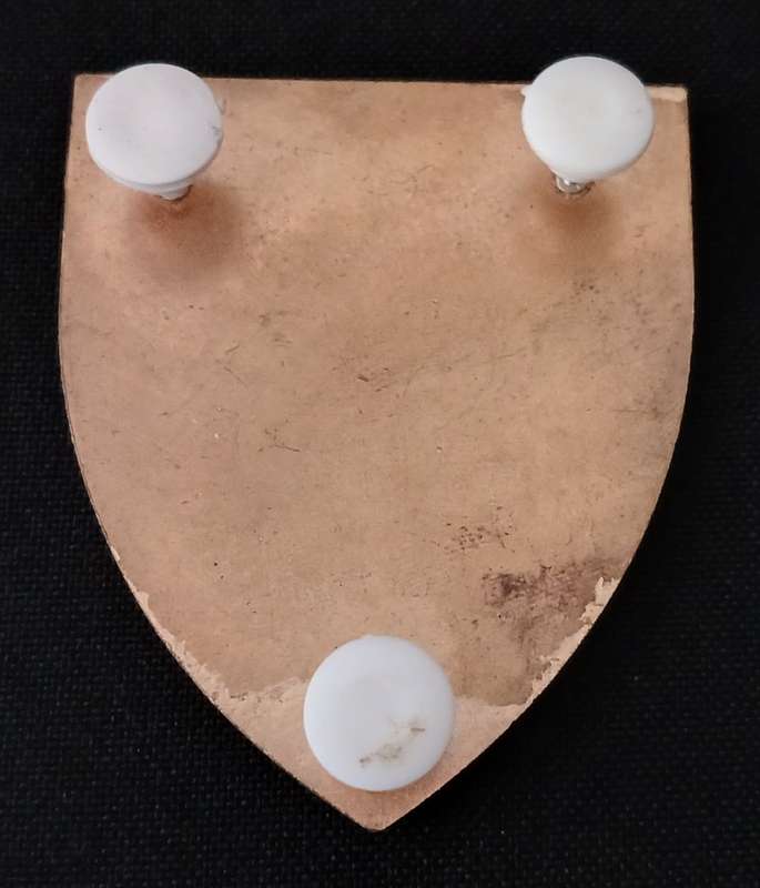 SADF CHIEF OF STAFF FINANCE SHOULDER FLASH ( YELLOW TYPE )   ( Note One Pin Repaired )         K12