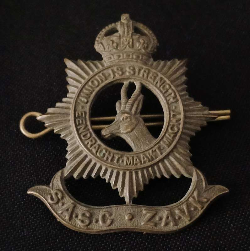 S.A.S.C - Z.A.V.K  SERVICE CORPS CAP BADGE  1916 - 18    ` RARE `             R35