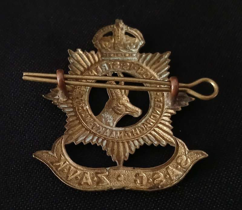 S.A.S.C - Z.A.V.K  SERVICE CORPS CAP BADGE  1916 - 18    ` RARE `             R35