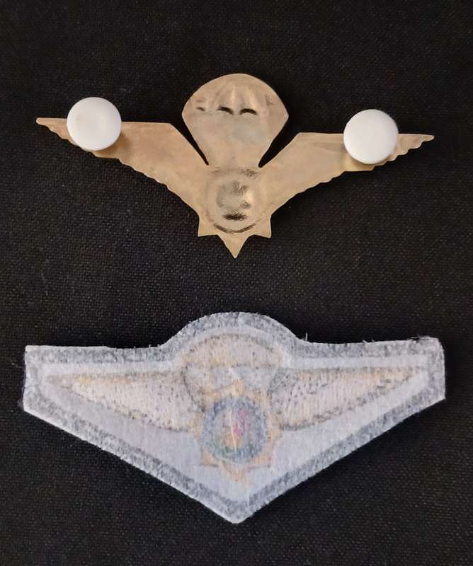 Special Task Force Cloth Wing ( Blue Field Dress ) & Metal Wing  ` OLD COAT OF ARMS `           R42