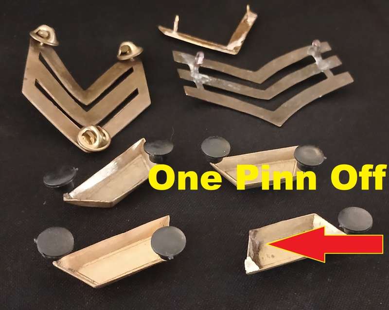 UNKNOWN MILITARY RANKS      ` One Pin Missing `               R73