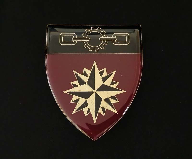 South African Special Forces Supply Unit Shoulder Flash ( Maroon and Black NOT ISSUED )         R85