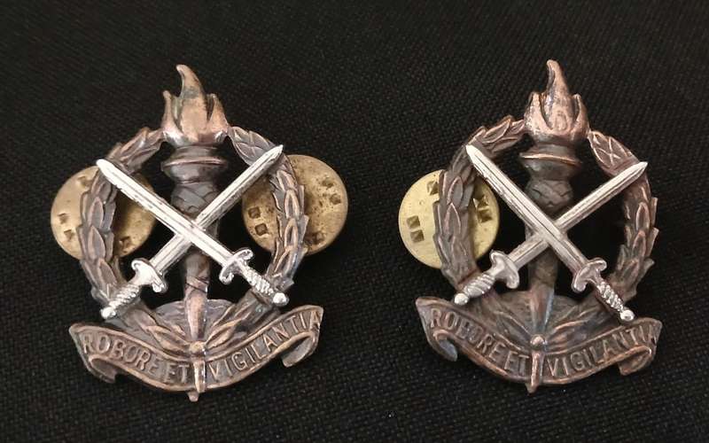 REGIMENT SKOONSPRUIT / REGIMENT SCHOONSPRUIT COLLAR BADGES R78
