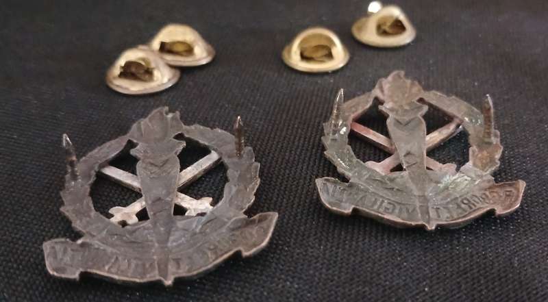 REGIMENT SKOONSPRUIT / REGIMENT SCHOONSPRUIT COLLAR BADGES R78