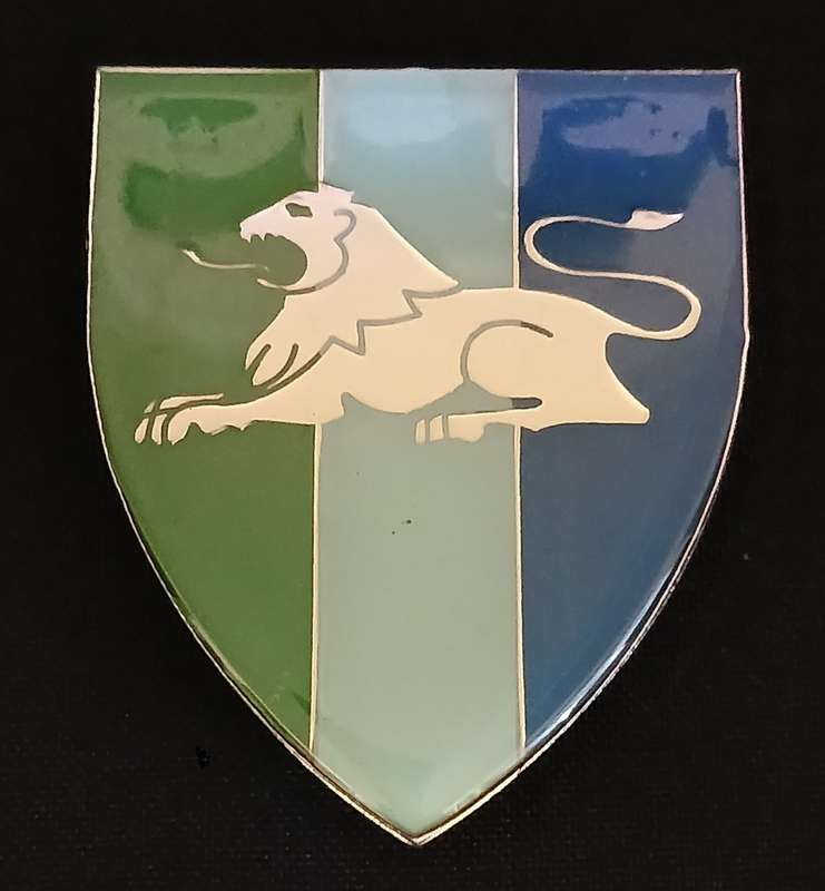 SADF Eastern Transvaal Signals Unit Shoulder Flash      ( Note Two Pins Repaired )              MM3