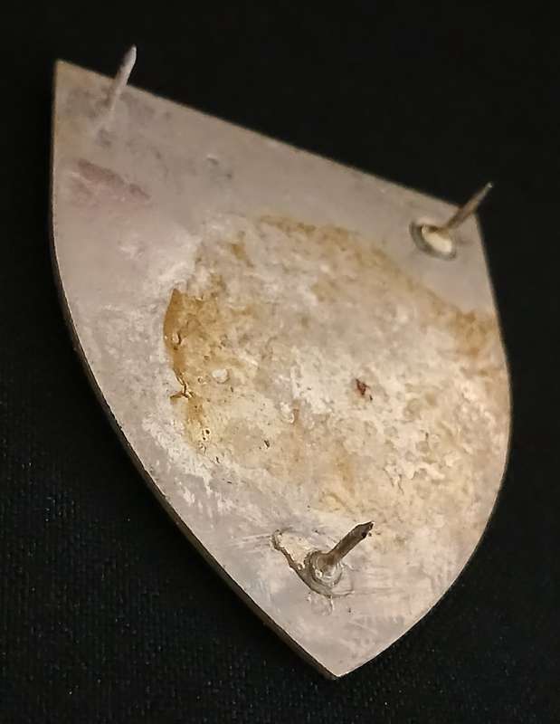 SADF School of  Signals Shoulder Flash   ( Two Pins Repaired )                 MM4