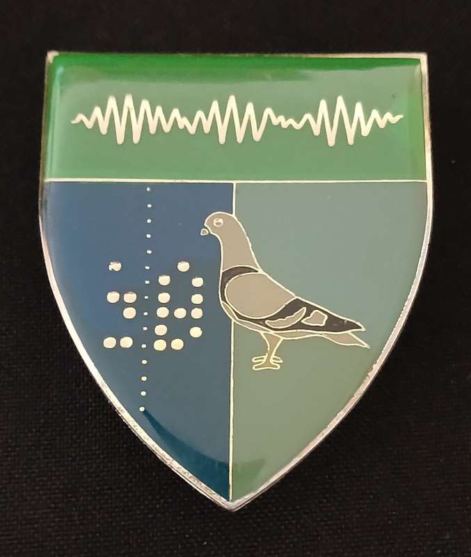 SADF 2nd Signal Regiment Shoulder Flash     ( 3 Pins Repaired )              MM9