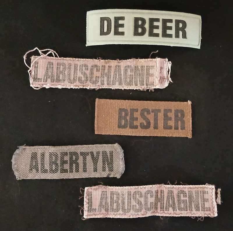 VARIOUS NAME TAGS  CLOTH / MATERIAL                         R106