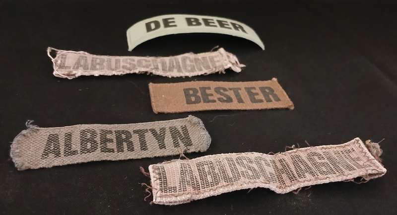 VARIOUS NAME TAGS  CLOTH / MATERIAL                         R106