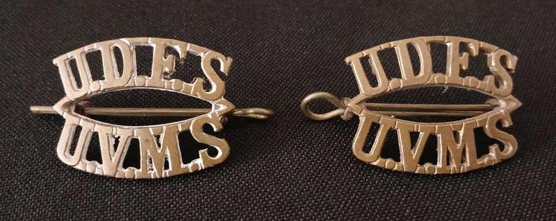 SOUTH AFRICA UNION DEFENCE FORCE STAFF SHOULDER TITLE PAIR 1921 - 1922         R142