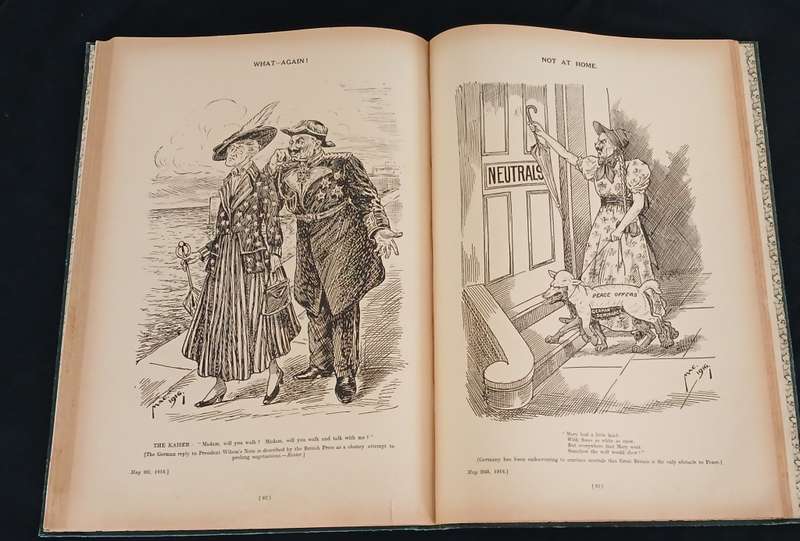 CARTOONS OF THE GREAT WAR 1914 - 1916 SIGNED BY AUTHOR Herbert Wood McKinney " MAC"