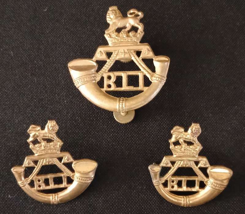 South African Rand Light Infantry Cap and Collar Badges       L26