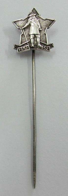 Silver Jan Van Riebeeck Lapel Pin 1652 - 1952
