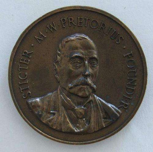 1855 - 1955 Pretoria Medal M.W. Pretorius Founder