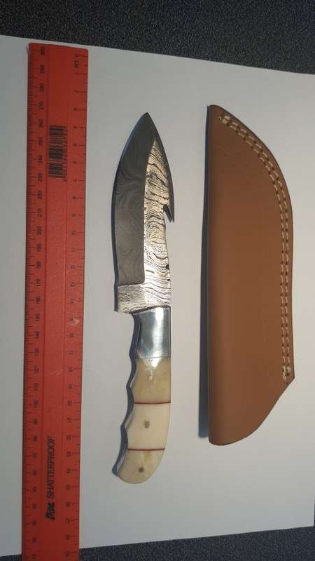 Damascus Style Hunting Knife