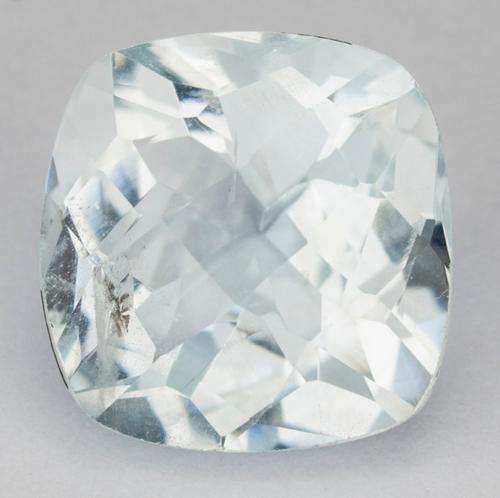 7.96 CT NATURAL AQUAMARINE CUSHION CHECKERBOARD SHAPE BRAZIL