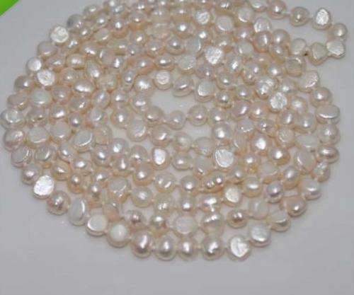 NATURAL CULTURED EXCELLENT 6-7MM BAROQUE PEARL NECKLACE 88 INCHES 224 CM