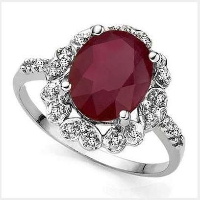 MARVELOUS 3.71 CARAT TW (29 PCS) GENUINE RUBY & GENUINE DIAMOND PLATINUM OVER 0.925 STERLING SILVER