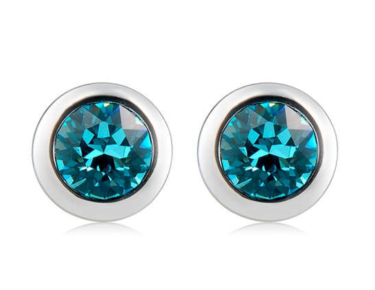 18K Gold Plated Alloy Crystal Decoration Stud Earrings