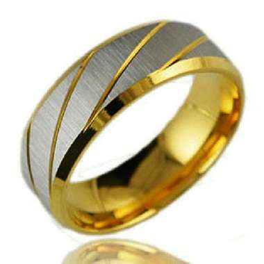 Fashion Gold Titanium Steel Ring