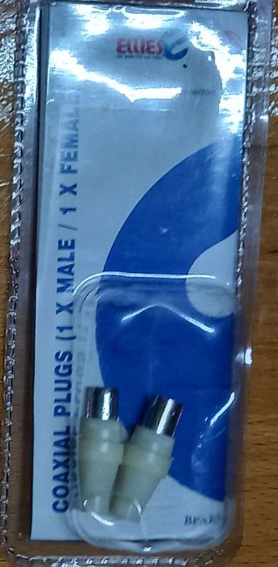 Coaxial plugs male and female