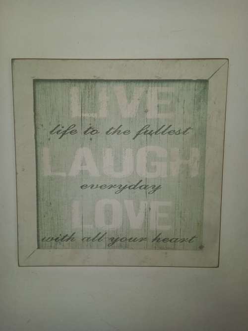 Portrait Wall hanging 30 x 30 cm Live Laugh Love