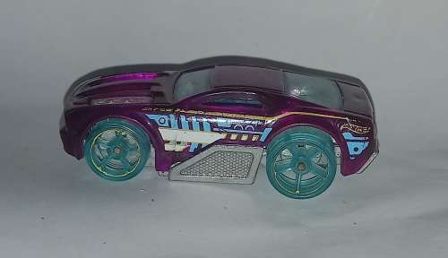 Hot Wheels 2004 Horseplay Clear Purple/Teal Wheels