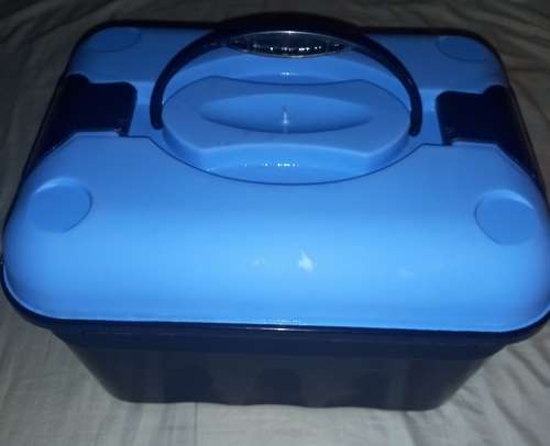Plastic Storage Bin Blue 35 x 26 x 21 cm