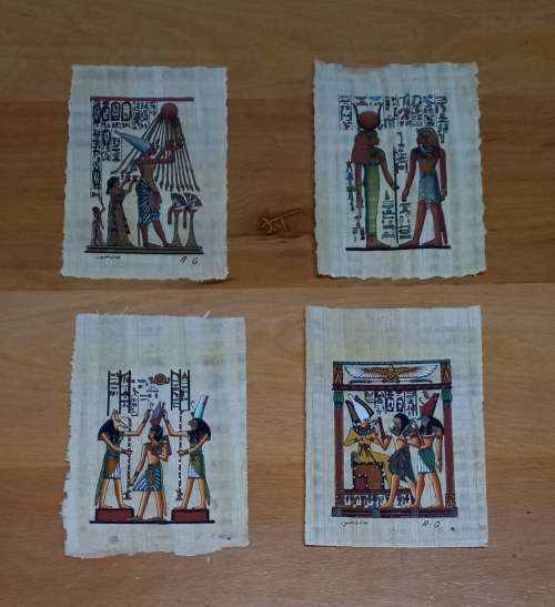 Papyrus x 4 (11 x 16 cm each)