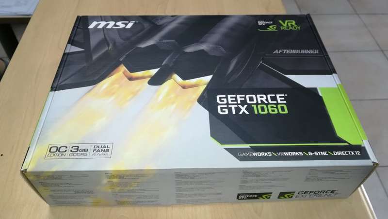 MSI GeForce GTX 1060 3GB OC Dual Fan GDDR5 1280 Core VR Ready Graphics Card