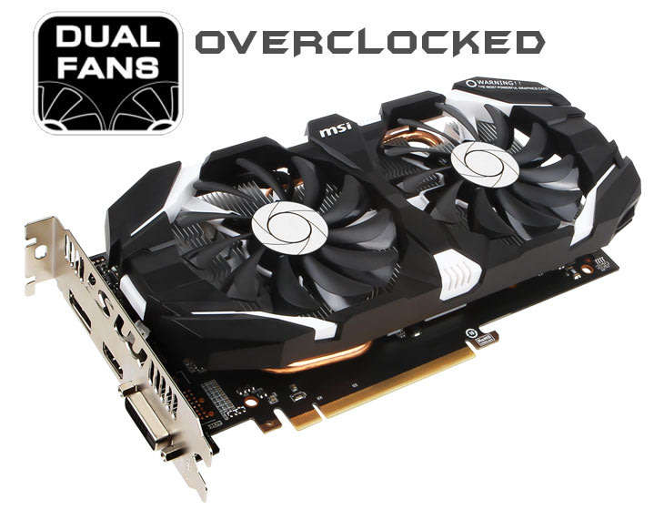 MSI GeForce GTX 1060 3GB OC Dual Fan GDDR5 1280 Core VR Ready Graphics Card