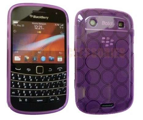 Hydro Gel Back Case Cover for Blackberry Bold 9900 9930 (Purple)