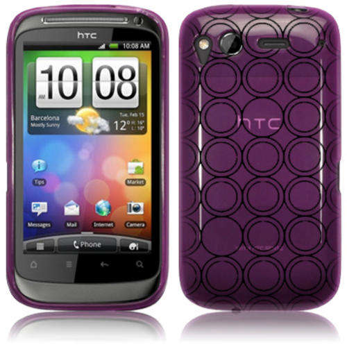 Hydro Gel Case Cover for HTC Desire S (Purple) - Clearance