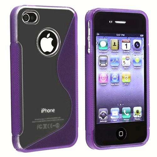 S-Line TPU Pouch for Apple iPhone 4 iPhone 4S (Purple)