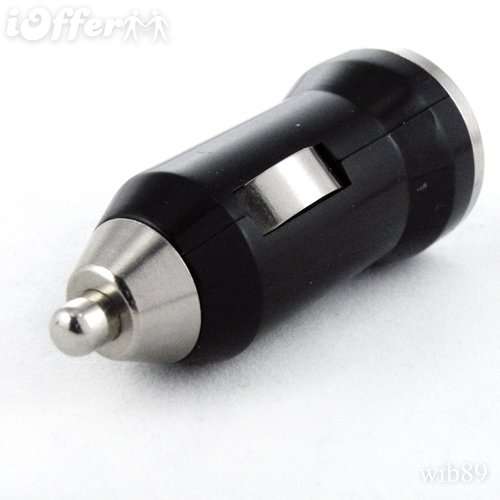 Black Mini 12V USB Car Charger